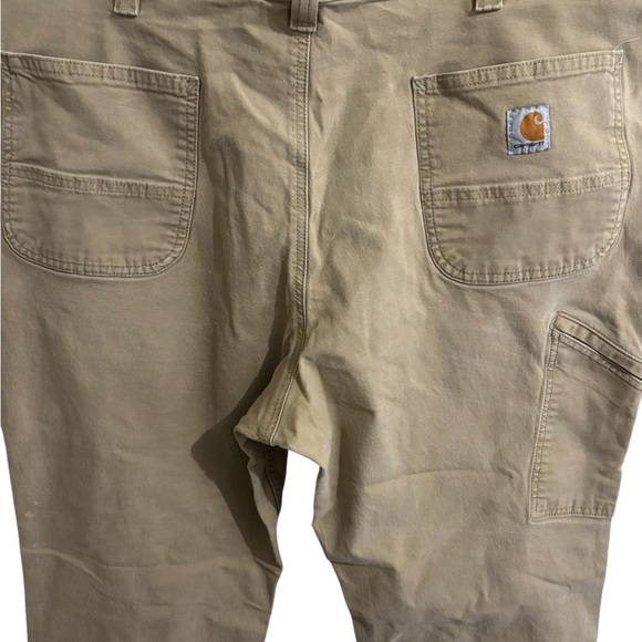 Carhartt Men’s 42x30 Duck Canvas Cargo Pants Stretch Utility Relaxed Tan Workear - Picture 7 of 10